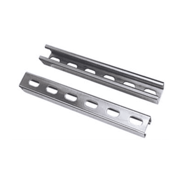 Rail perforé en Acier galvanisé (41x41x1.5mm²) longueur de Rail 5,40Mètres